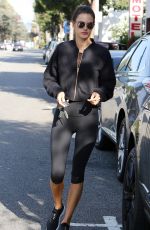 ALESSANDRA AMBROSIO in Tights Out in Brentwood 10/05/2016