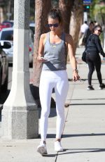 ALESSANDRA AMBROSIO in Tihgts Out in Santa Monica 10/25/2016