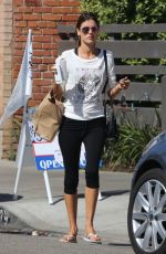ALESSANDRA AMBROSIO Leaves Butcher