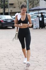 ALESSANDRA AMBROSIO Leaves Tracy Anderson Gym in Brentwood 10/23/2016