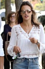 ALESSANDRA AMBROSIO Out in Brentwood 10/07/2016