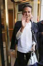 ALICIA VIKANDER Arrives at Her Hotel in Paris 10/05/2016