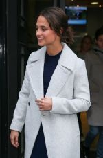 ALICIA VIKANDER at BBC Radio 2 Studios in London 10/21/2016