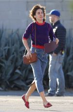 ALISON BRIE on the Set of 