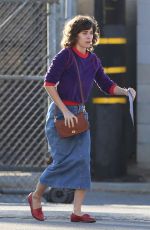 ALISON BRIE on the Set of 