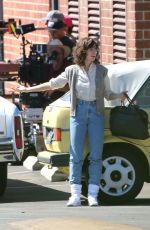 ALISON BRIE on the Set of 