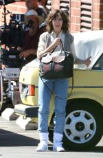 ALISON BRIE on the Set of 