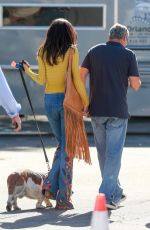 AMAL CLOONEY Surprising George on a Set in Los Angeles 10/20/2016
