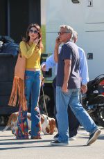 AMAL CLOONEY Surprising George on a Set in Los Angeles 10/20/2016