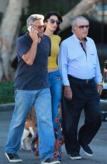 AMAL CLOONEY Surprising George on a Set in Los Angeles 10/20/2016