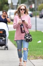 AMANDA SEYFRIED in Ripped Jeans Out in Los Angeles 10/10/2016