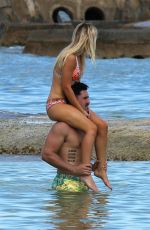 AMANDA STANTON in Bikini at a Beach in Cancun 10/15/2016