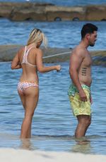 AMANDA STANTON in Bikini at a Beach in Cancun 10/15/2016