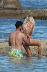 AMANDA STANTON in Bikini at a Beach in Cancun 10/15/2016