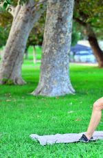 ANA BRAGA Working Out at a Park in Los Angeles 10/21/2016