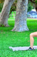 ANA BRAGA Working Out at a Park in Los Angeles 10/21/2016