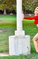 ANA BRAGA Working Out at a Park in Los Angeles 10/21/2016