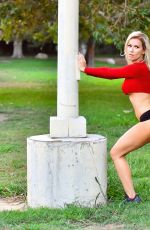 ANA BRAGA Working Out at a Park in Los Angeles 10/21/2016