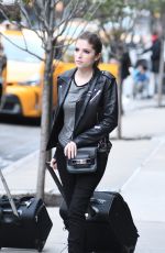 ANNA KENDRICK Leaves Her Hotel in New York 10/28/2016