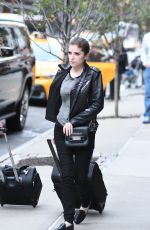 ANNA KENDRICK Leaves Her Hotel in New York 10/28/2016