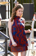 ANNA KENDRICK on the Set of Extra in Los Angeles 10/25/2016