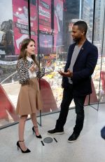 ANNA KENDRICK on the Set of Extra in New York 10/07/2016