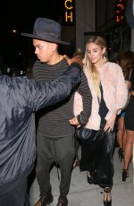 ASHLEE SIMPSON Leaves Catch LA in West Hollywood 10/14/2016