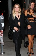 ASHLEY BENSON Out for Dinner in West Hollywood 10/07/2016