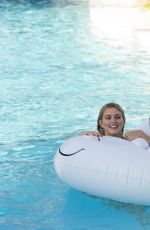 ASHLEY JAMES and OLIVIA COX in Bikinis at a Pool in Marbella 10/17/2016