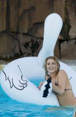 ASHLEY JAMES and OLIVIA COX in Bikinis at a Pool in Marbella 10/17/2016