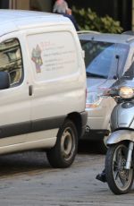 AURORA RAMAZZOTTI Riding a Scooter Out in Milan 10/07/2016