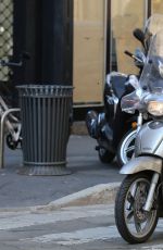 AURORA RAMAZZOTTI Riding a Scooter Out in Milan 10/07/2016