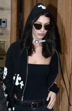 BELLA HADID Leaves Her Hotel in Paris 10/29/2016