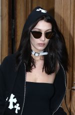 BELLA HADID Leaves Her Hotel in Paris 10/29/2016