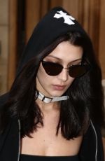 BELLA HADID Leaves Her Hotel in Paris 10/29/2016