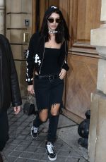 BELLA HADID Leaves Her Hotel in Paris 10/29/2016