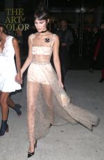BELLA HADID Night Out in New York 10/25/2016