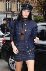BELLA HADID Out and About in Paris 10/28/2016