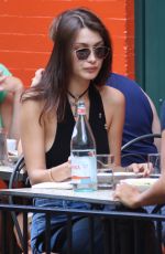BELLA HADID Out for Lunch in New York 10/19/2016