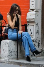 BELLA HADID Out for Lunch in New York 10/19/2016