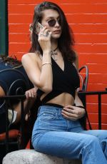 BELLA HADID Out for Lunch in New York 10/19/2016