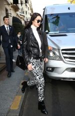 BELLA HADID Leaves Her Hotel in Paris 10/27/2016