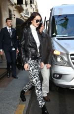BELLA HADID Leaves Her Hotel in Paris 10/27/2016