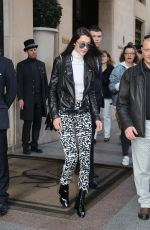 BELLA HADID Leaves Her Hotel in Paris 10/27/2016