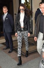 BELLA HADID Leaves Her Hotel in Paris 10/27/2016