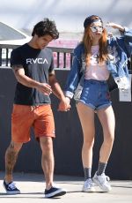 BELLA THORNE and Tyler Posey Out in Studio City 10/02/2016