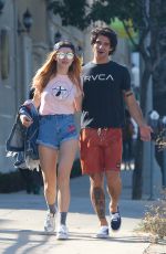 BELLA THORNE and Tyler Posey Out in Studio City 10/02/2016