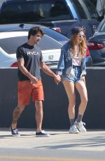 BELLA THORNE and Tyler Posey Out in Studio City 10/02/2016