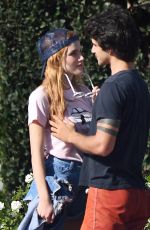 BELLA THORNE and Tyler Posey Out in Studio City 10/02/2016