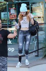 BELLA THORNE at a Nail Salon in Los Angeles 10/21/2016